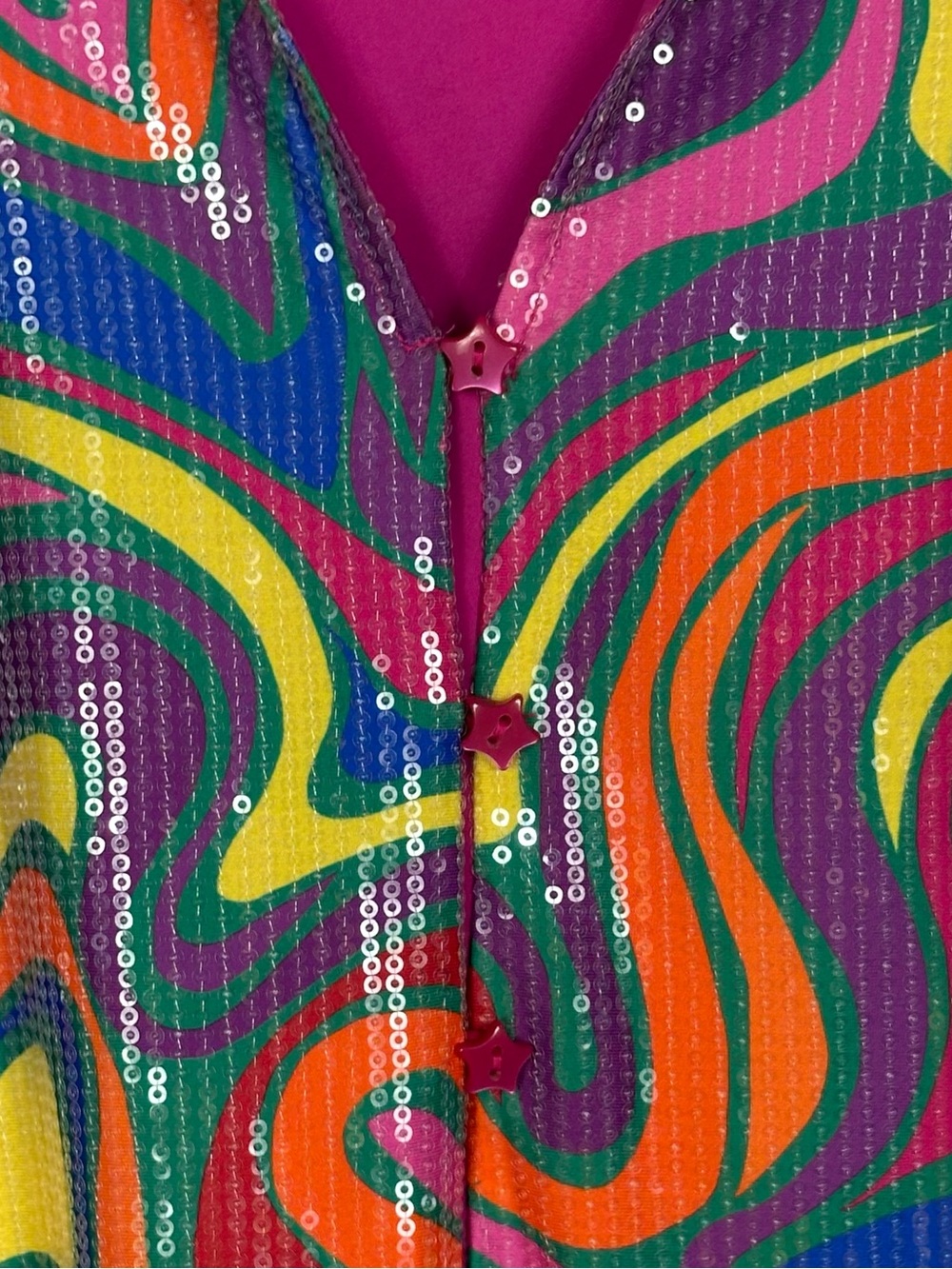 Alden Adair Multicolor Funky Swirl Wonderland Sequin Dress
Size Large - Picture 4 of 11